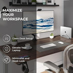HumanCentric Vertical Laptop Stand for Desks in Silver Color, Upright Adjustable Holder to Dock Apple MacBook Stand, and Other Laptops to Organize Work & Home Office, Automatic Grip