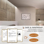 ARMURO Acoustic Wood Panels for Wall 4-Pack - Natural Oak Veneer Soundproof Panels for Home & Office, 23.6" Wood Wall Panels with Noise Reduction (23.6" W x 23.6" L)