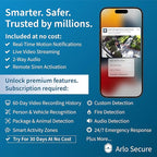 Arlo Video Doorbell 2K + Chime 2 (2nd Gen, Latest Release), Wireless or Wired Option, 2-Way Audio, Night Vision, Head to Toe View, Package Detection, Person & Vehicle Recognition, 1-Month Secure Plan