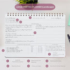 | Meeting Notebook for Work | 8.25" x 11.75" | Project Planner | Simple Design | Multiple Layouts | Office and Business Planner (Pink, Meeting Planner - Landscape)