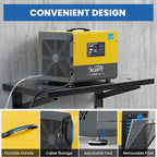 Crawl Space Dehumidifier with Pump, Sijipt 70 Pints Commercial Dehumidifier for Basement, Energy Star Dehumidifier with Drain Hose, Auto Defrost, Memory Restart, Covers Up to 1000 Sq Ft