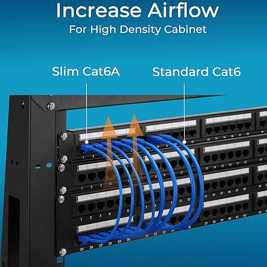 Rapink Cat6a 5ft Ethernet Cables (10 Pack) - Slim, 10G Support, Snagless, Flexible with Gold Plated Connectors