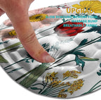 Hokafenle Ergonomic Mouse Pad Wrist Support, Wrist Rest Mousepad for Carpal Tunnel Pain Relief with Integrated Memory Foam Slope Massage Bulge (11.8x7.9 inch,Flowers and Ladybugs