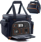 FRECOLSH Travel Carrying Case Compatible with Jackery 500, Portable Power Station Storage Case with Water- proof Bottom and Pocket for Jackery Accessories, Storage Bag Only