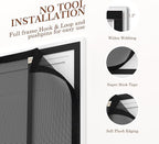 Yotache Left Right Side Universal Opening Magnetic Screen Door Fits Door Size 60 x 80, Reinforced Sewing Net Curtain for Balcony, French, Sliding Glass Door, Actual Screen Size 62" x 81"