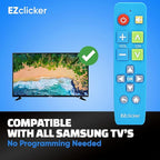 Samsung Replacement TV Remote Compatible with Samsung TV's ONLY (Blue) Big Button TV Remote Control, Simplified and Easy to Use (2xAAA Batteries not Included)