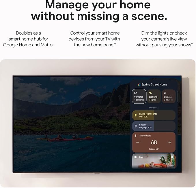 Google TV Streamer 4K - Fast Streaming Entertainment on Your TV with Voice Search Remote - Watch Movies, Shows, Live TV, and Netflix in 4K HDR - Smart Home Control - 32 GB of Storage - Hazel