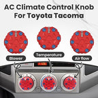 2nd Gen Tacoma Accessories AC Knob Upgrade - 2005,2006,2007,2008,2009,2010,2011,2012,2013,2014,2015 Tacoma Climate Control Dial Mods Set - 2nd Gen Tacoma Mods - for Toyota Interior Replacement Kit