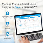 ULTRALOQ 2026 Upgrade Bolt Fingerprint Smart Lock in Black, Biometric Deadbolt with Built-in WiFi, Keyless Entry Door Lock, App Remote Control, 10 Months Battery, IP65 Waterproof, BHMA Grade AAA