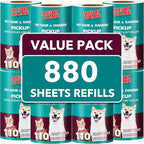 MEIQIHOME Extra Sticky Lint Roller Refills Only, 880 Easy-Tear Sheets for 3.9"-4" Lint Rollers with 1.5" Inner Diameter - Superior Cleanliness for Clothes