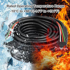 MOOKEERF 14/4 AWG Mini-Split Cable - 50FT 14 AWG 4 Conductor Control Cable 300V Stranded Oxygen-Free Pure Copper Wire for Mini Split Air Conditioner,Heat Pump,HVAC Systems and Speaker Systems