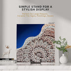 IPAME 8 Inch Large Plate Stands for Display - Metal Square Wire Plate Holder Display Stand + Picture Stand for Book, Platter, Plaque, Photo Easel (2 Pack)