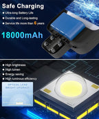 JAYNLT X-8000W Solar Street Lights Outdoor, Ultra-Large 6500K Commercial Parking Lot Lights Dusk to Dawn,IP67 Waterproof Solar Power Flood Security Light for Driveway,Yard