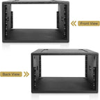 Sound Town 6U PA/DJ Rack/Road Case with 6-Space, Industry-Grade 0.7" (18mm) Plywood with Polyurea Coating, 20.7" Rackable Depth - Pro Tour Grade (STRCP-6U)