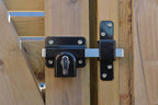 Gatemate 1490116 Euro Single Long Throw Lock with Thumb Turn P11, Black/Stainless Steel, 70mm