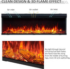 Legend Flame 59" W Smart Build in Electric Fireplace Insert, 1-2-3 Sided View, Heater 750W/1500W, Multi Colors of Flame & Fuel Bed, Alexa/Google Assistant Enabled
