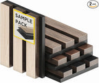 Samples-Pack Acoustic Slat Wall Panels - Soundproof Wood Paneling for Interior Decor