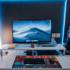 Eflxamz Large Gaming Mouse Pad for Desk,Bookshelves Full of Books Desk Mat,Colorful Books Desk Pad,Extended Big Computer Keyboard Mouse Pad with Non-Slip Base and Stitched Edge,31.5"x11.8"