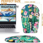 BOCHEERY Ergonomic Mouse Pad Wrist Support,Upgrade Mousepad with Massage Design,Non-Slip PU Base Desktop Mouse Pads for Pain Relief, Computer, Office & Home,12 x 8 in（F-Abstract Cactus）