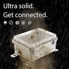 Gratury Junction Box, IP67 Waterproof Plastic Enclosure for Electrical Project, Hinged Transparent Cover, Includes Mounting Plate and Wall Bracket 220×170×110mm (8.6"×6.7"×4.3" TC)