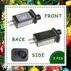 SIGANDG 30V 3.6W LED Transformer Replacement Class 2 Power LED Controller with 8 Modes Supply for Christmas String Light Inflatable Decorations IP44 Waterproof Low Voltage Transformer (2 Pcs)