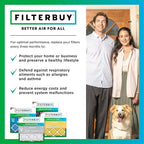 Filterbuy 19.5x19.5x1 Air Filter MERV 11 Superior Pet & Allergy Defense (6-Pack), Electrostatic Pleated HVAC AC Furnace Filters Replacement, Made in USA (Actual Size: 19.50 x 19.50 x 0.75)