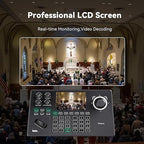 Tenveo NDI PTZ Camera Controller, 5'' LCD Screen Preview, 4D Joystick, PoE IP PTZ Controller Keyboard for Church Worship Live Streaming Broadcasts Events Video Production, NDI License Included