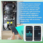 Smart Home Energy Monitor, Measure Power Usage in Real-Time, History with App (2 200A Circuit Level Sensors) - Compatible with Home Assistant