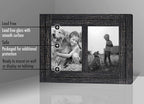 Americanflat Hinged 5x7 Double Picture Frame with 2 Photo Openings and Polished Glass - Distressed Wood Collage Picture Frames for Tabletop and Wall Display - Hampton Collection - Charcoal Black