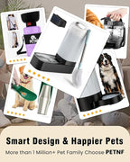 Automatic Dog Water Bowl Dispenser - with Filter 2.4 Gallon Stainless Steel Gravity Pet Water Feeder with Ergonomic Handle Design Anti Splash Drinking Bowl Easy to Clean Multi Pet Use