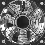 XUFOPLY 9.84 Inch Exhaust Fan, 110V 100W Wall Mounted Vent Fans 2600RPM Kitchen Bathroom Windows Fan Metal Extractor Fan for Attic, Garage, Window Ventilation (Black, 9.84 Inch)
