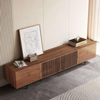 NessCarsti Mid Century Modern TV Stand for 80+ Inch TVs, 94.48" Walnut Console with Ample Storage – Stylish Entertainment Center for Living Room or Bedroom