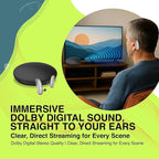 TV Streamer for Bluetooth Hearing Aids – Wireless Audio Transmitter with Digital Stereo, Easy Pairing, Optical & Analog Inputs, Supports Multiple Pairs