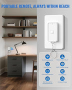 Remote Control Outlet, WILAWELS Remote Outlet Switch with Magnetic Base, Wireless On Off Power Switch for Lights, Lamps, Fan, Home Appliance, 100ft RF Range, 10A/1250W, Pre-Programmed W14RC1106