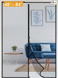 Yotache Reinforced Magnetic Screen Door Fit 48"x84" Doors, Screen Size 50" x 85" with Strong Magnet for Sliding Glass and French Doors