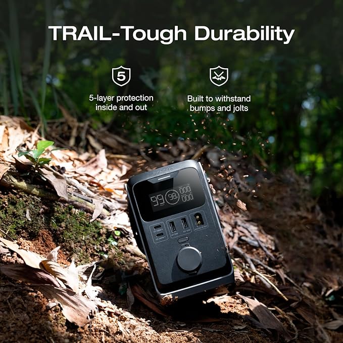 EF ECOFLOW TRAIL 300 DC Solar Generator with 110W Solar Panel, 288Wh LiFePO4 Power Bank, Power Station, for Camping, Travel, and Emergency Power