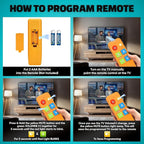 EZclicker TV Remote for Seniors, Extra Simple Big Button Remote (Orange) Works with Major TV Brands, NOT for Streaming (2xAAA Batteries Not Included)