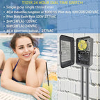 T101R Mechanical Timer Switch, 208–277 VAC 40 Amp,Pool Pump Switch, 24 Hour 12 ON/Off for Pump, Heavy Duty Pool Timers Outdoor, Timer for Pump Lights HVAC Systems, 5 Years Warranty