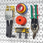 TROPEK 71-Piece Bracket Kit | Compatible with Wall Control | Assorted Hooks to hangscrewdrivers sockets Pliers Hammers Calipers Merchandise Scissors Paint Brushes for Tool Wall Organization