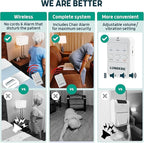 Lunderg Bed Alarm for Elderly Adults & Chair Alarm Set - Wireless Bed Sensor Pad (10” x 30”), Chair Sensor Pad & Pager - Alarms and Fall Prevention for Seniors & Dementia Patients - Full Caregiver Set