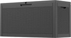 Outdoor Storage Box, 60 Gallon Outside Deck Box Waterproof,Resin Outdoor Storage Cabinet With Lockable Lid,Backyard Storage Bench For Garden Tools,Patio Cushions, Pool Tools, Package Delivery