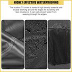 Hdenmist Outdoor TV Cover 44 Inch Weatherproof, Waterproof Outdoor TV Stand Covers for Rolling Mobile TV Stand Cart, TV Screen Protector Covers for Outside- 44”L x 14”W x 55”H(Cover Only)