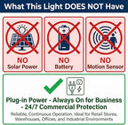 XXBSAZ 150W LED Flood Light Outdoor, High Output Plug-in & Hardwired Security Work Light, IP66 Waterproof 6500K Daylight for Large Yards, Workshops & Barn Exteriors (2 Pack)
