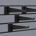 APOCHON 12 Pack Slatwall Shelf Bracket 12 inch, Heavy Duty Slatwall Knife Shelf Bracket for Slat Wall, Metal Slatwall Accessories with Lip for Slatwall Panels Shelving Display Home Commercial