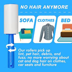 Lint Rollers for Pet Hair Extra Sticky, 800 Sheets Mega Value Set Lint Rollers for Pet Hair Removal, Dog and Cat Lint Remover for Clothes, Furniture, Carpet