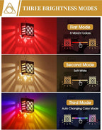 DORESshop Night Lights Plug Into Wall [4 Pack], LED Night Light with 8 Color RGB, Plug in Night Light, Dusk-to-Dawn, Home Décor, NightLight for Kids, Bathroom, Nursery, Kitchen, Basement