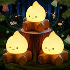 3 PCS Campfire Night Light, Rechargeable Flame Lamp, Cute Desk Lamps for Table Decorations, Flameless Candles Lights Gifts for Kids Teens Friends, Suitable for Birthday Party Holiday Camping Decor