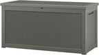 NUNU LAB 300 Gallon Outdoor Storage Box,Resin Large Sturdy Deck Box, Backyard Outside Storage Box Waterproof with Double Wall Panels,Package Delivery Garden Outdoor Hose Storage Bin