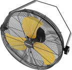 2600 CFM 14 inch Outdoor High Velocity Wall Mounted Fan, 3-Speed Metal Fans with IP44 Enclosure Motor, Industrial Grade Weatherproof Wall Fan for Patio, Greenhouse, Garage, and Gazebo