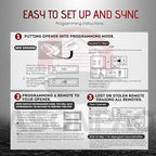 3 for Genie Overhead Door Garage Door Opener Remote G1T-BX O1T-A Intellicode (10-Year-Warranty)